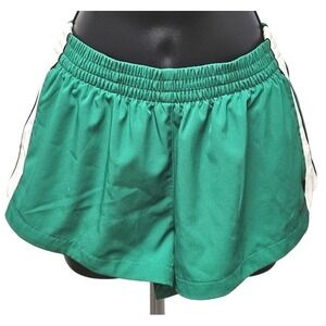 Victoria's Secret PINK Green Gym Shorts Medium Retro Athletic Running‎ Workout